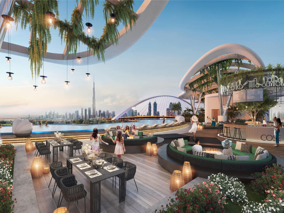 Rooftop terraces for living and meeting